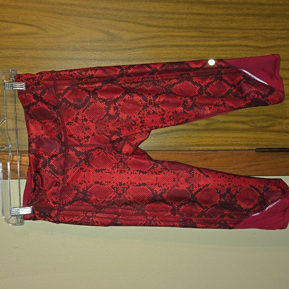 lululemon athletica Red Snake Print Capris
